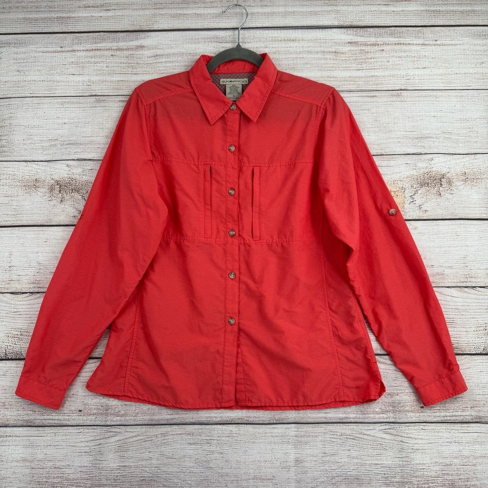 ExOfficio Nylon Blend Vented Outdoor Shirts Womens M Pink